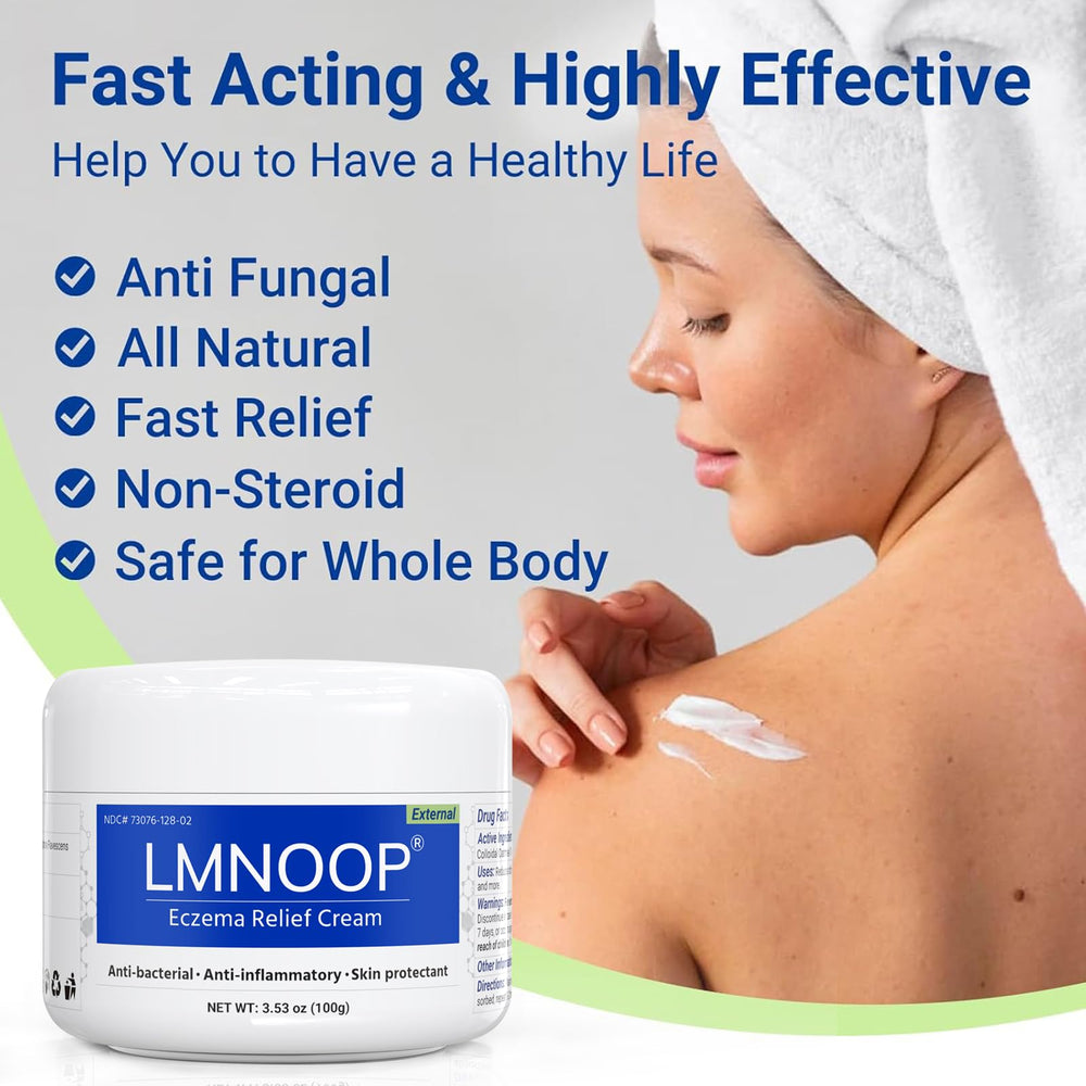 LMNOOP eczema cream on dry skin highlights hydration and barrier-supporting care.