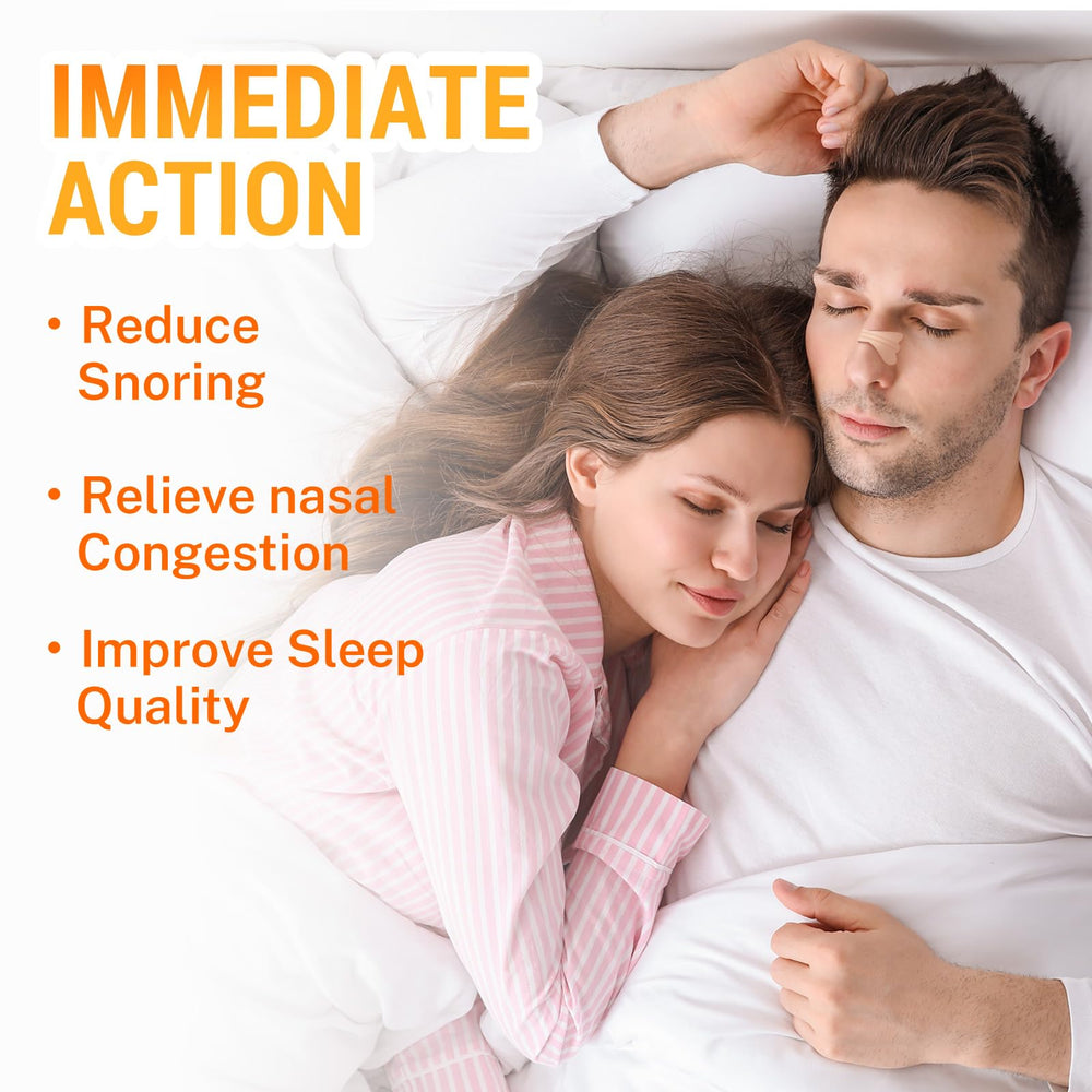 LMOHBJ nasal strips packaging showing travel-friendly sachets for restful sleep on the go