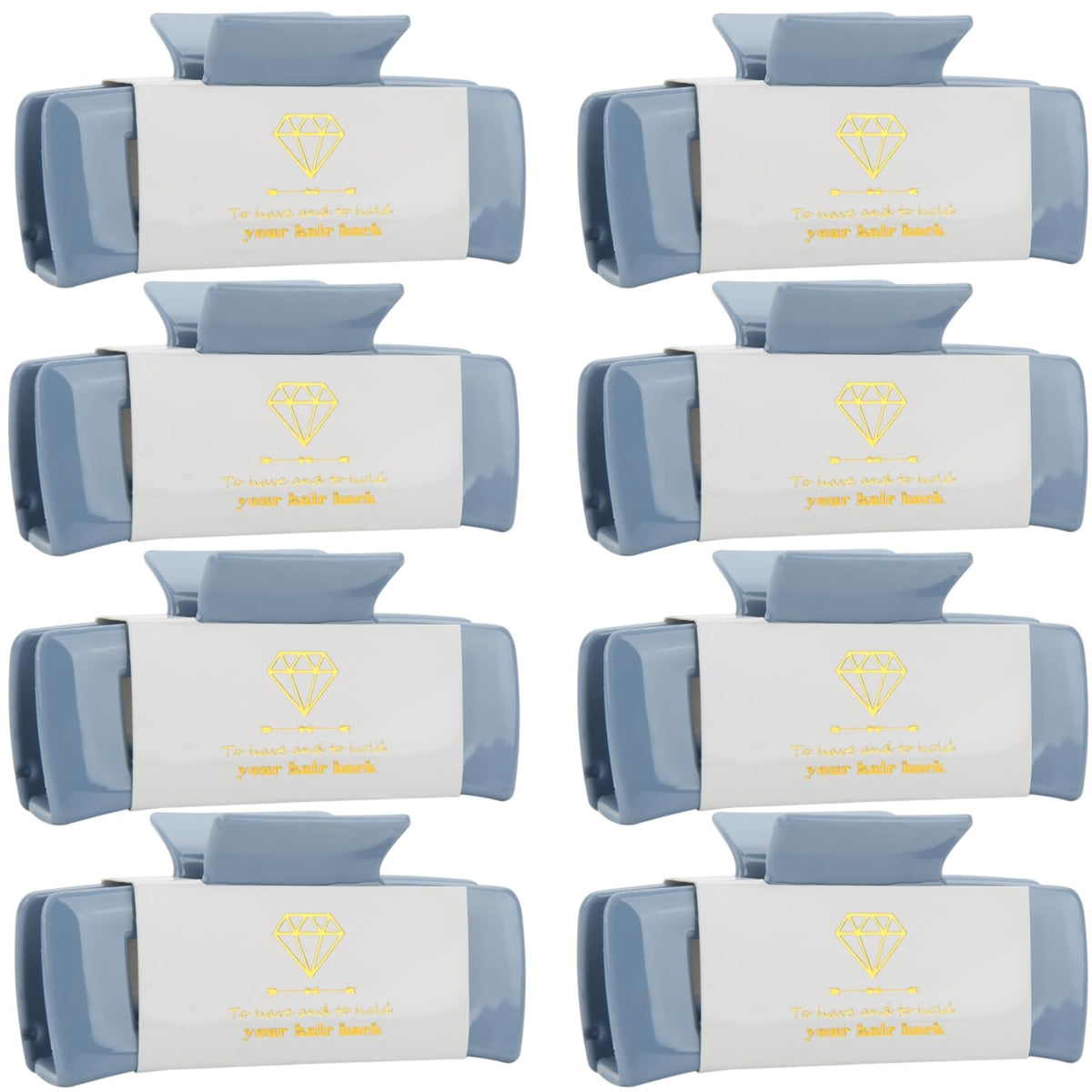 Loanzeg bridesmaid hair claw square clip 4.1 inch full set shows secure hold for all hair types