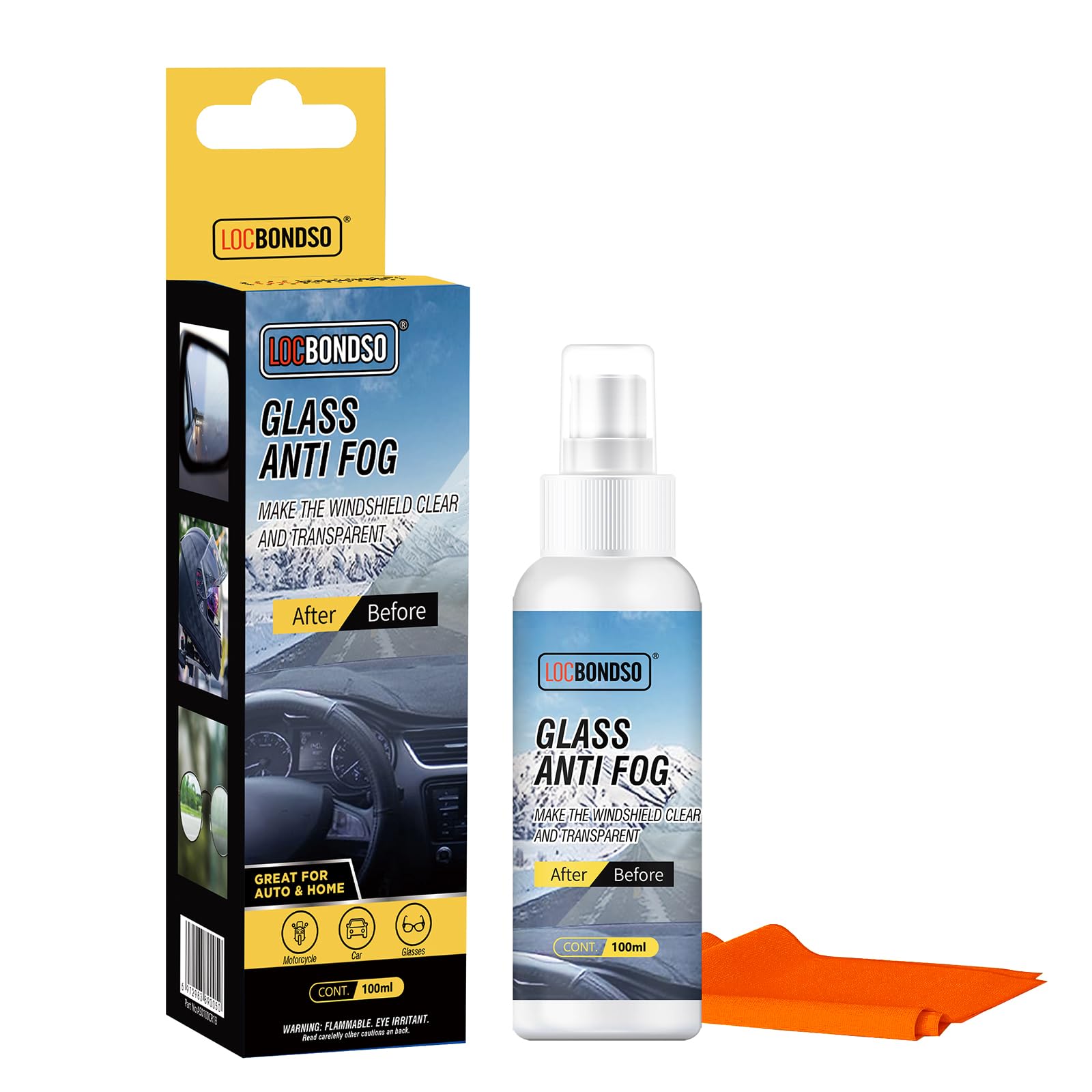 LOCBONDSO anti-fog spray bottle with 100ml size