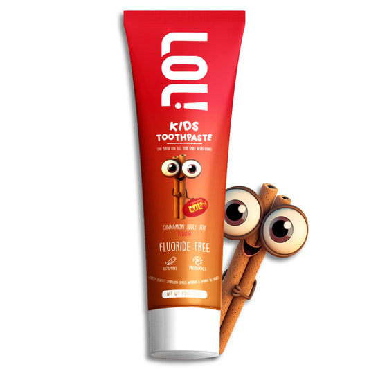 LOL Toddler Toothpaste Cinnamon flavor bottle