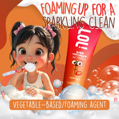 Plant-based gentle foaming toothpaste for children