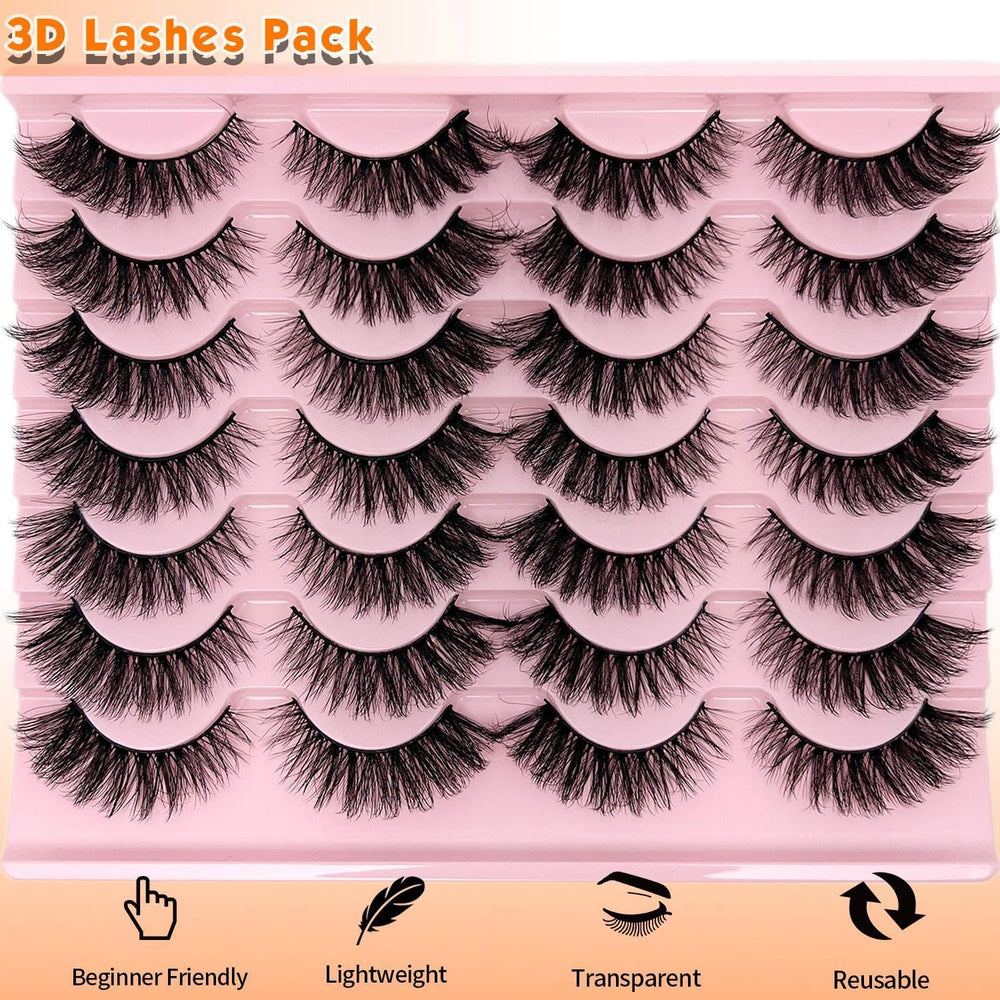 loladook Cat Eye Lashes 14-pair pack reusable up to five times.