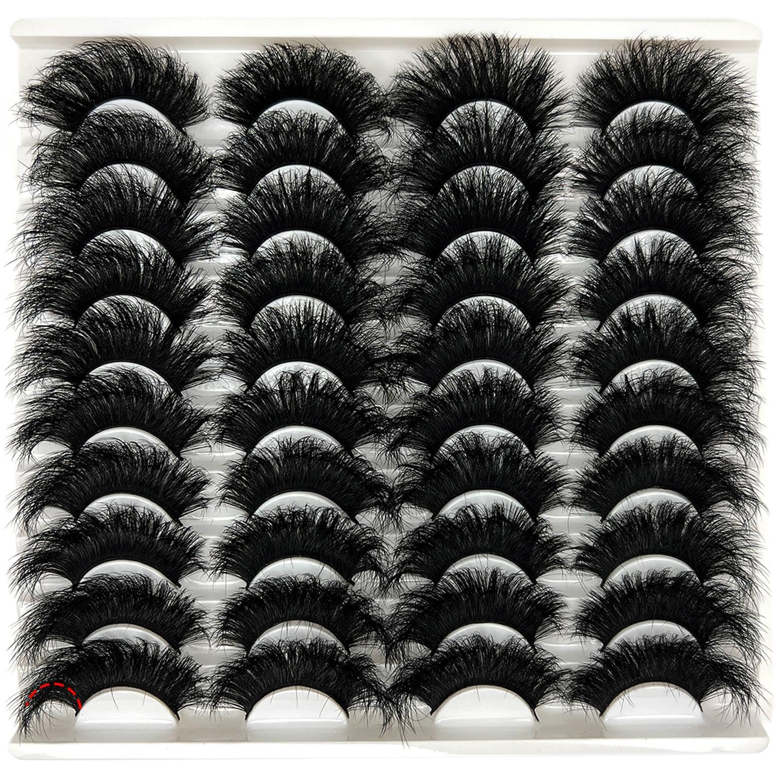 loladook mink lashes fluffy 3D volume 25mm cat eye for dramatic everyday looks