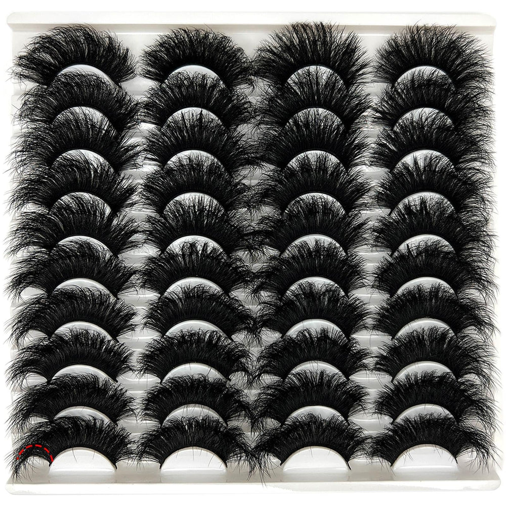 loladook mink lashes fluffy 3D volume 25mm cat eye for dramatic everyday looks