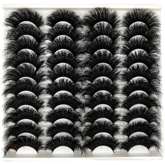 loladook mink lashes fluffy 3D volume 25mm cat eye for dramatic everyday looks
