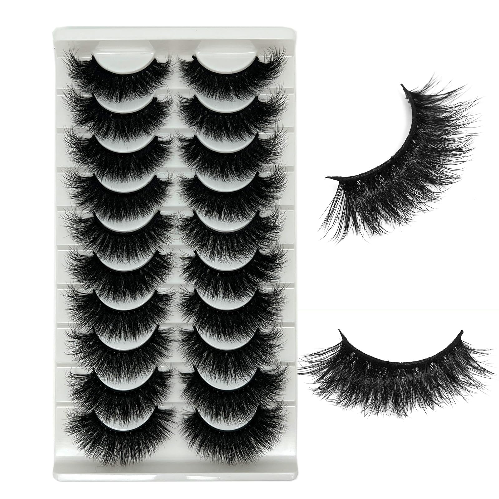 loladook mink lashes fluffy wispy 18mm for dramatic yet soft volume.
