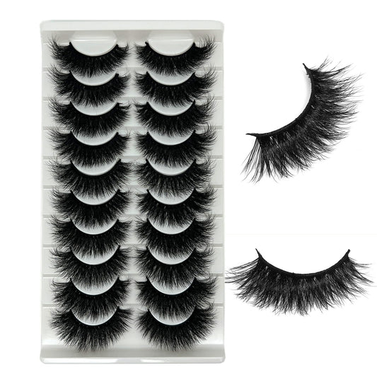 loladook mink lashes fluffy wispy 18mm for dramatic yet soft volume.