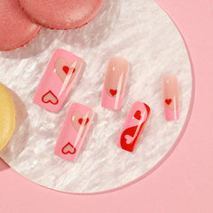 Lomxene press-on nails long square glossy finish for quick elegance