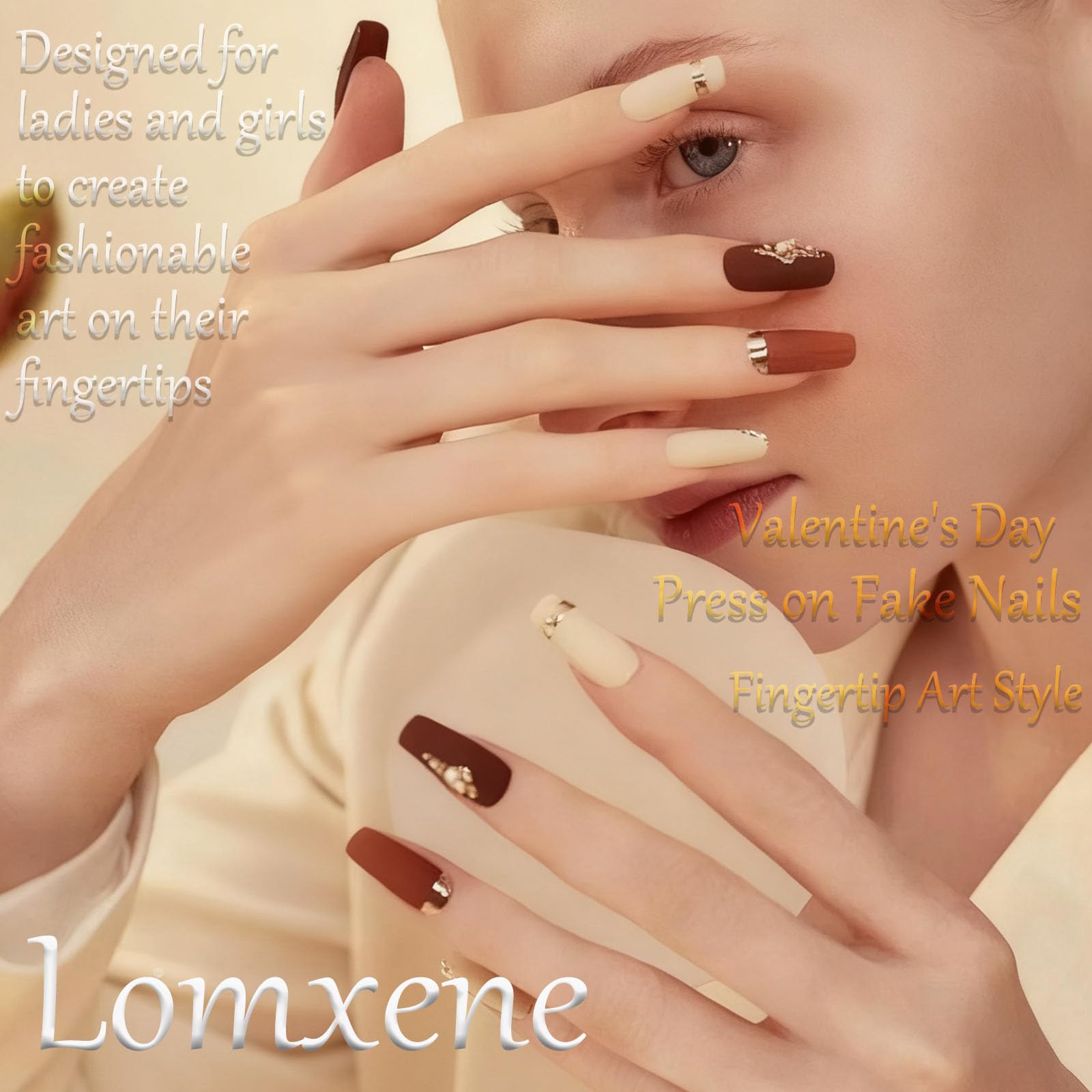 Lomxene valentines nails gift-ready pack ideal for gifting