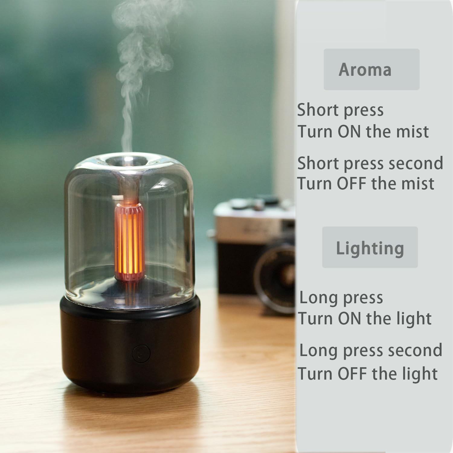 LONCIN diffuser on a desk for home or office aromatherapy