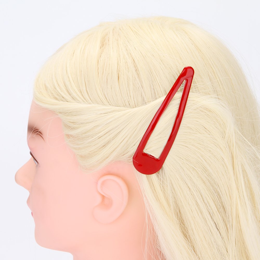 LONEEDY large metal stoving varnish hair clip brown, close-up, elegant finish with oxidation resistance.
