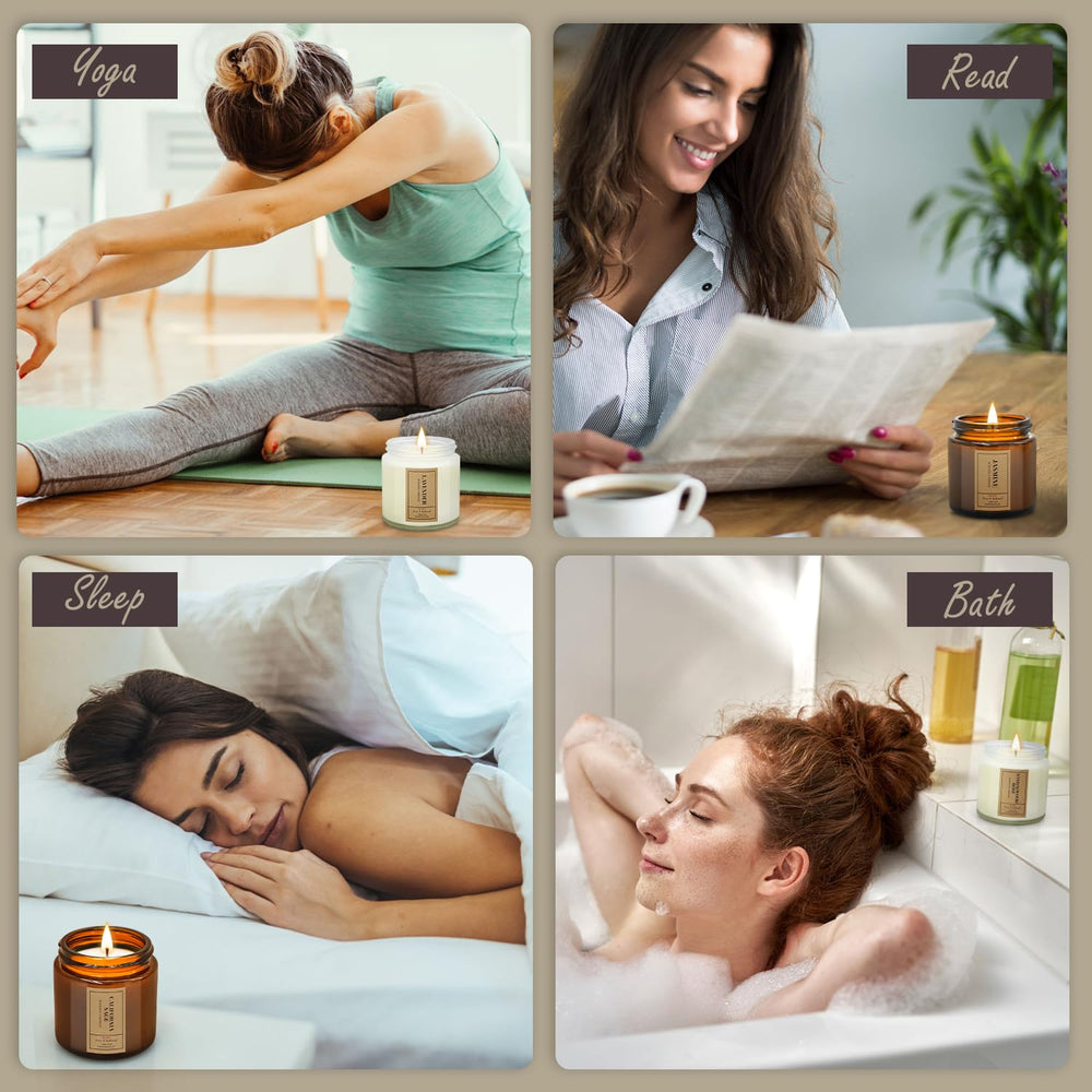 Long-lasting soy wax candle with 25-30 hour burn time