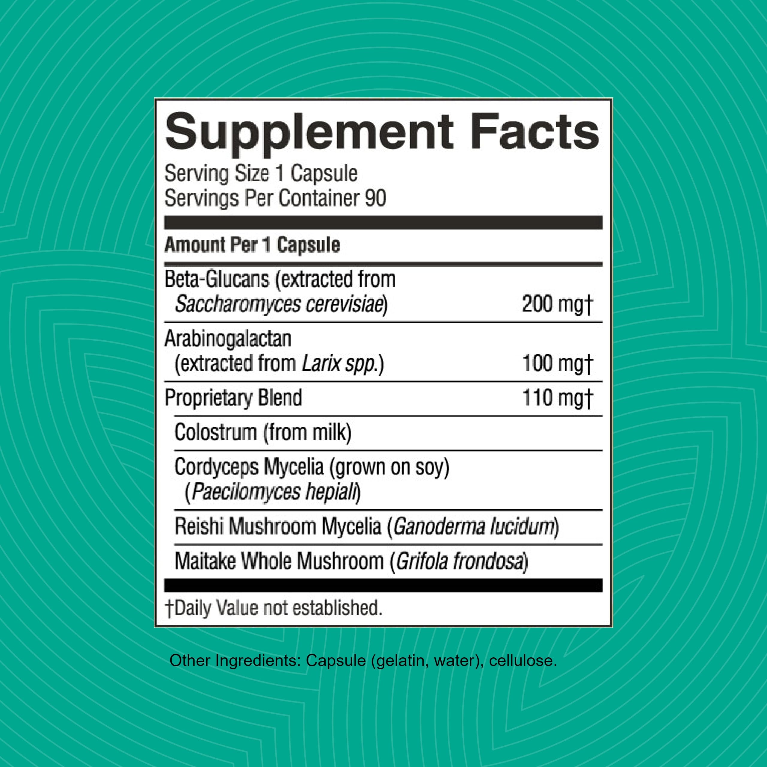Long-chain polysaccharides for daily immune support