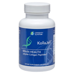 Longevity by Nature KollaJell brain supplement bottle with 60 capsules