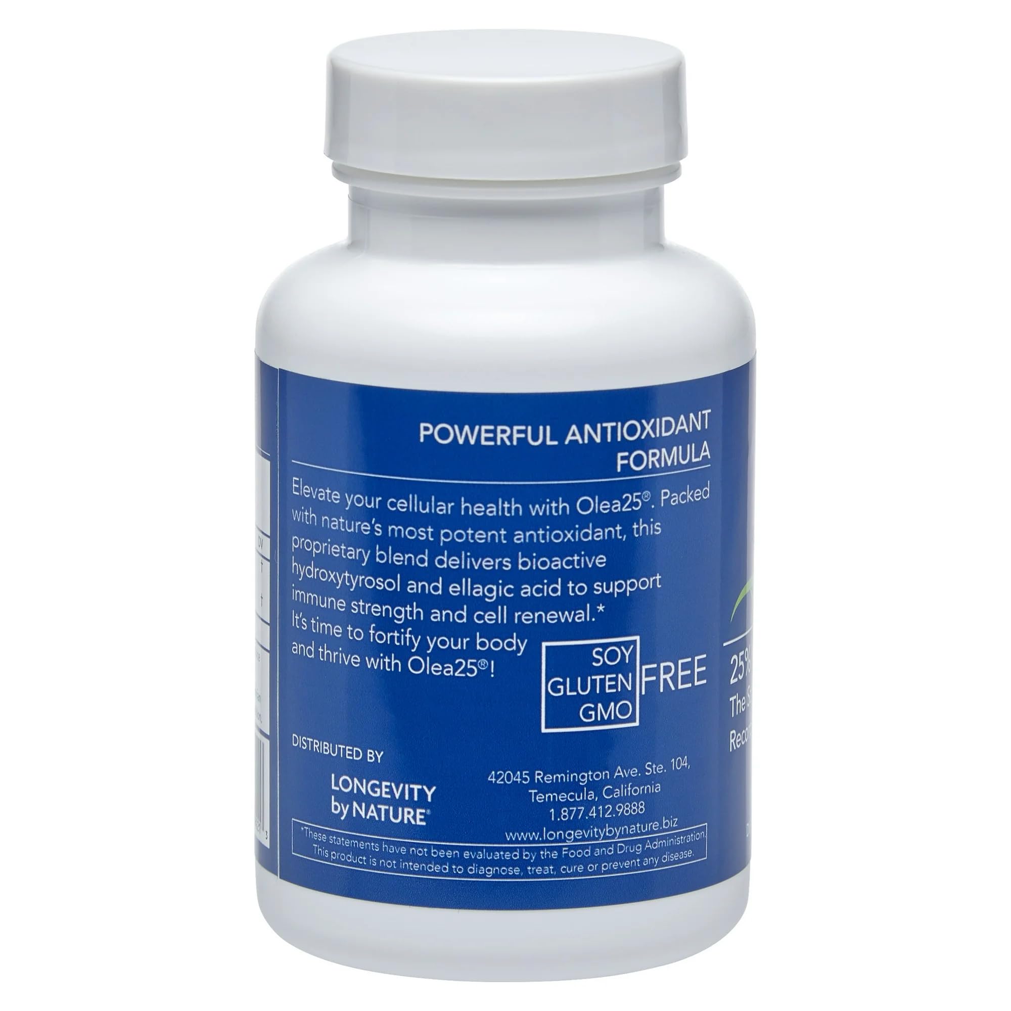 Health and longevity concept with olive leaf capsules