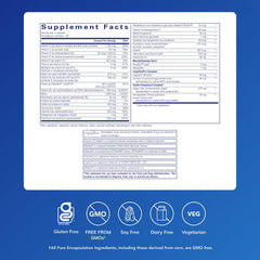 Longevity Nutrients capsules arranged in a row