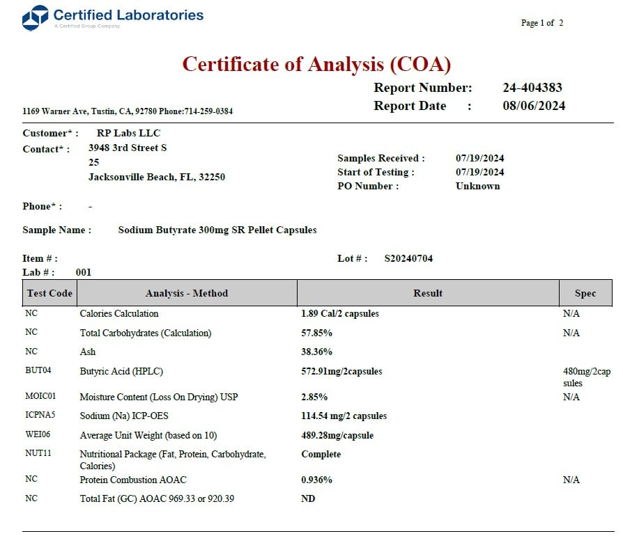 Close-up of LongJuvity postbiotic capsules