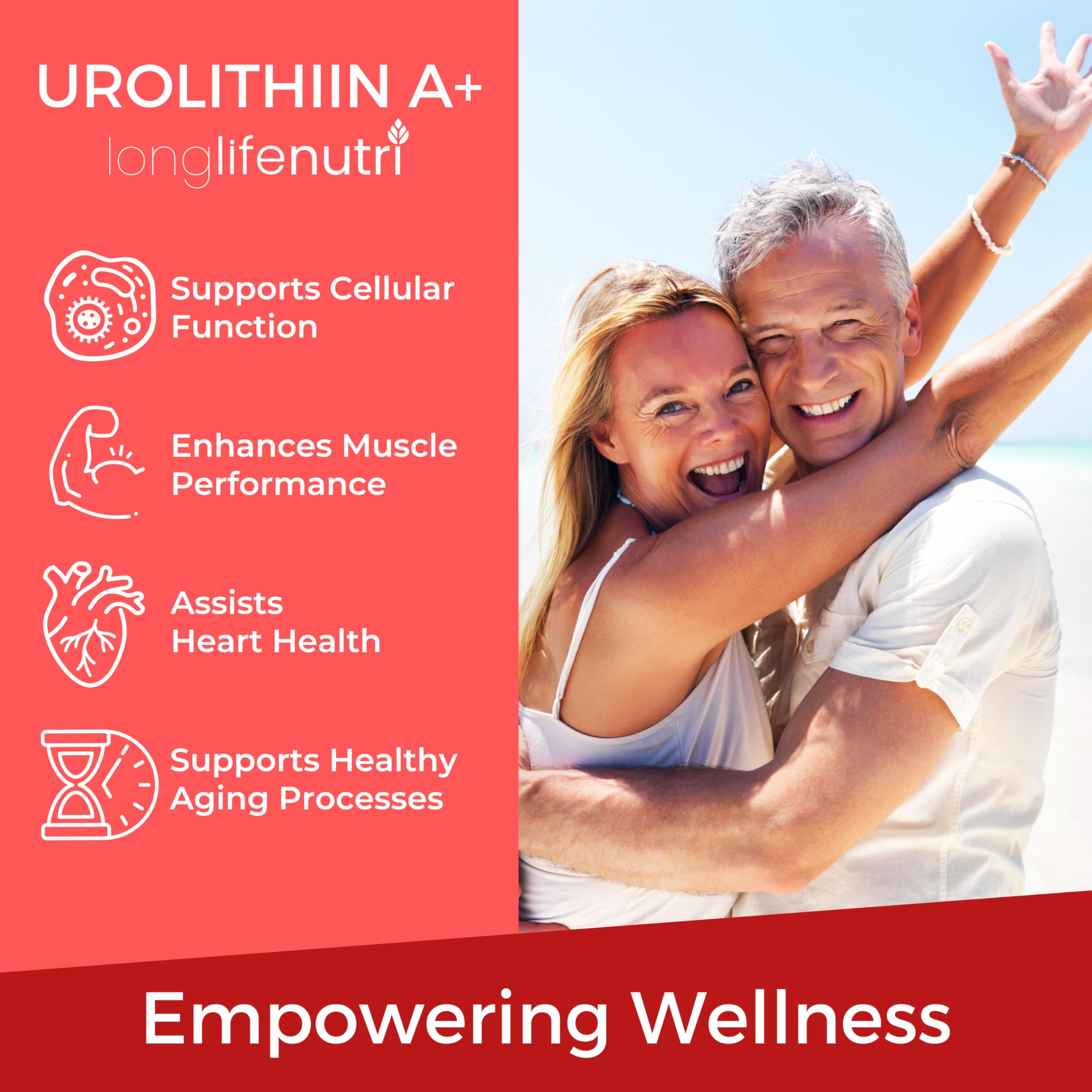 Lab-tested quality assurance label for Urolithin A+