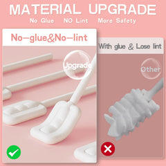 Ergonomic design ensures stable cleaning in baby's mouth