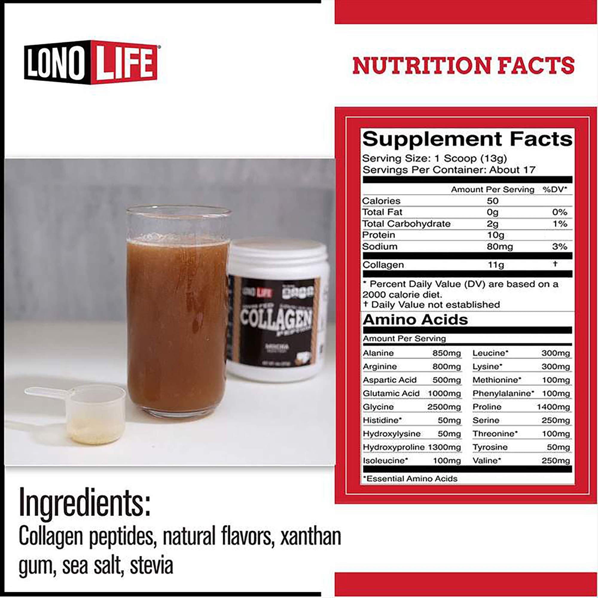 On-the-go single-serve stick packs for LonoLife Collagen Peptides