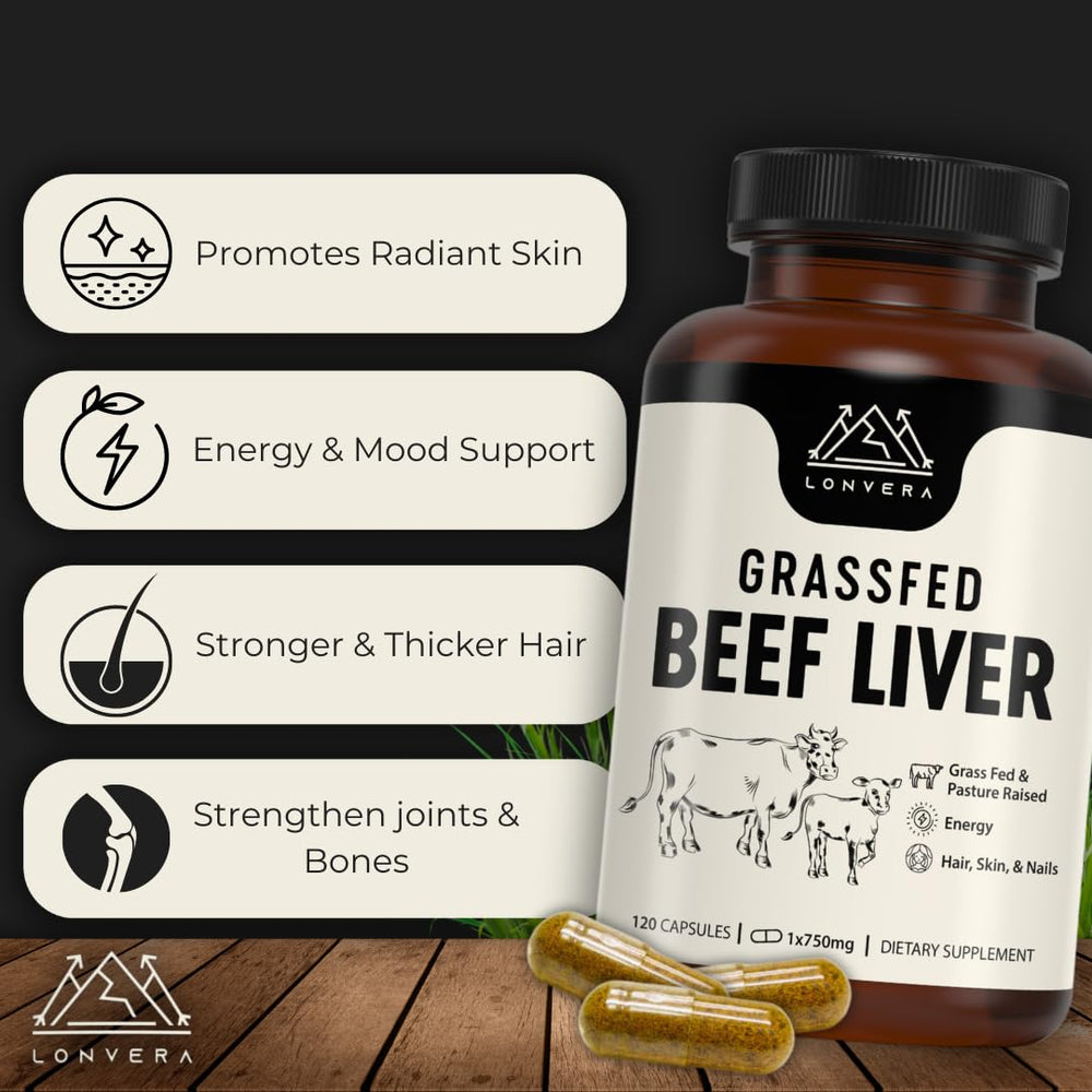 Lonvera bottle label highlights grass-fed origin and clean ingredients.