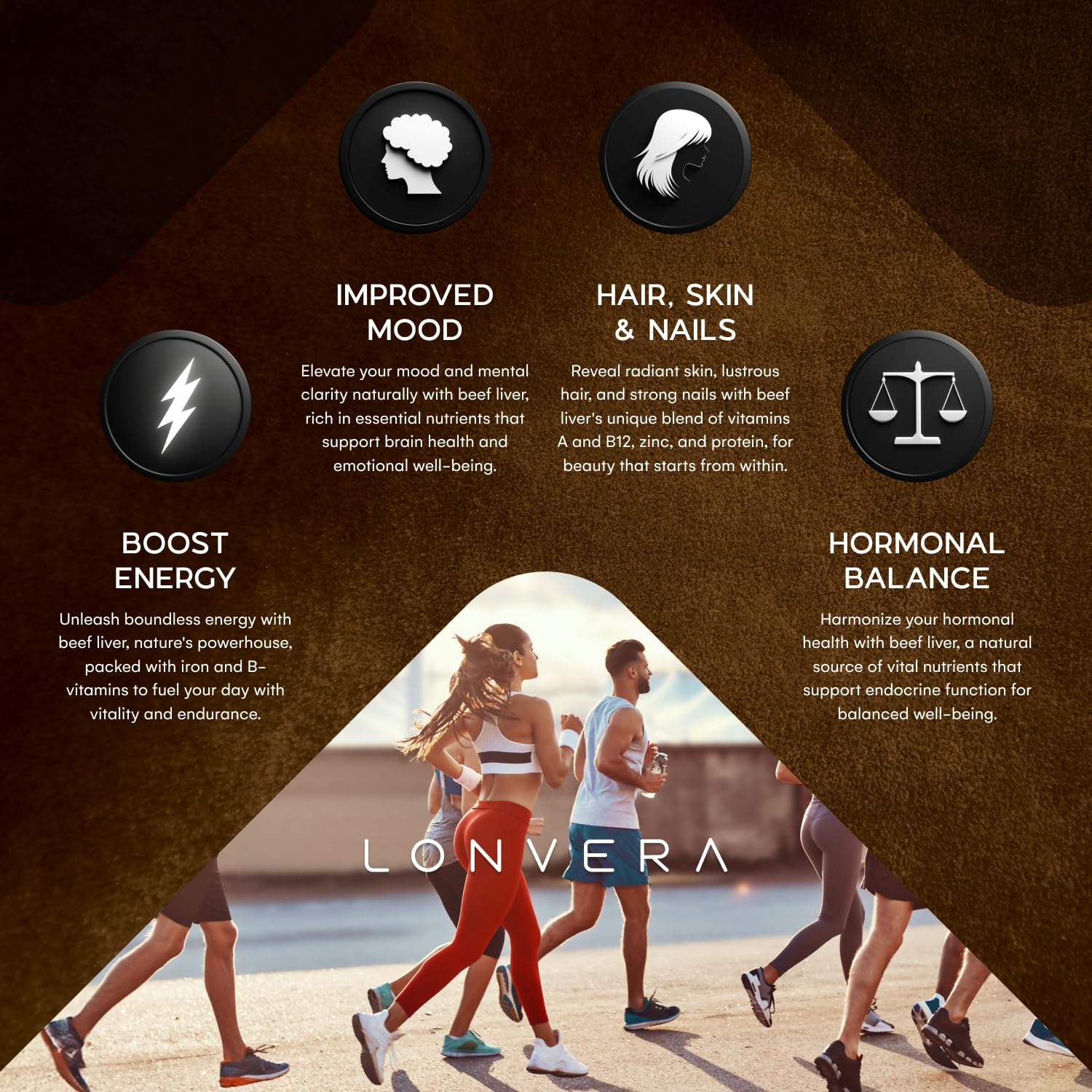 Lonvera daily routine with capsules and glass of water.