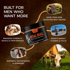 Lonvera Vital Bull grass-fed origin emphasizes pasture-raised sources.