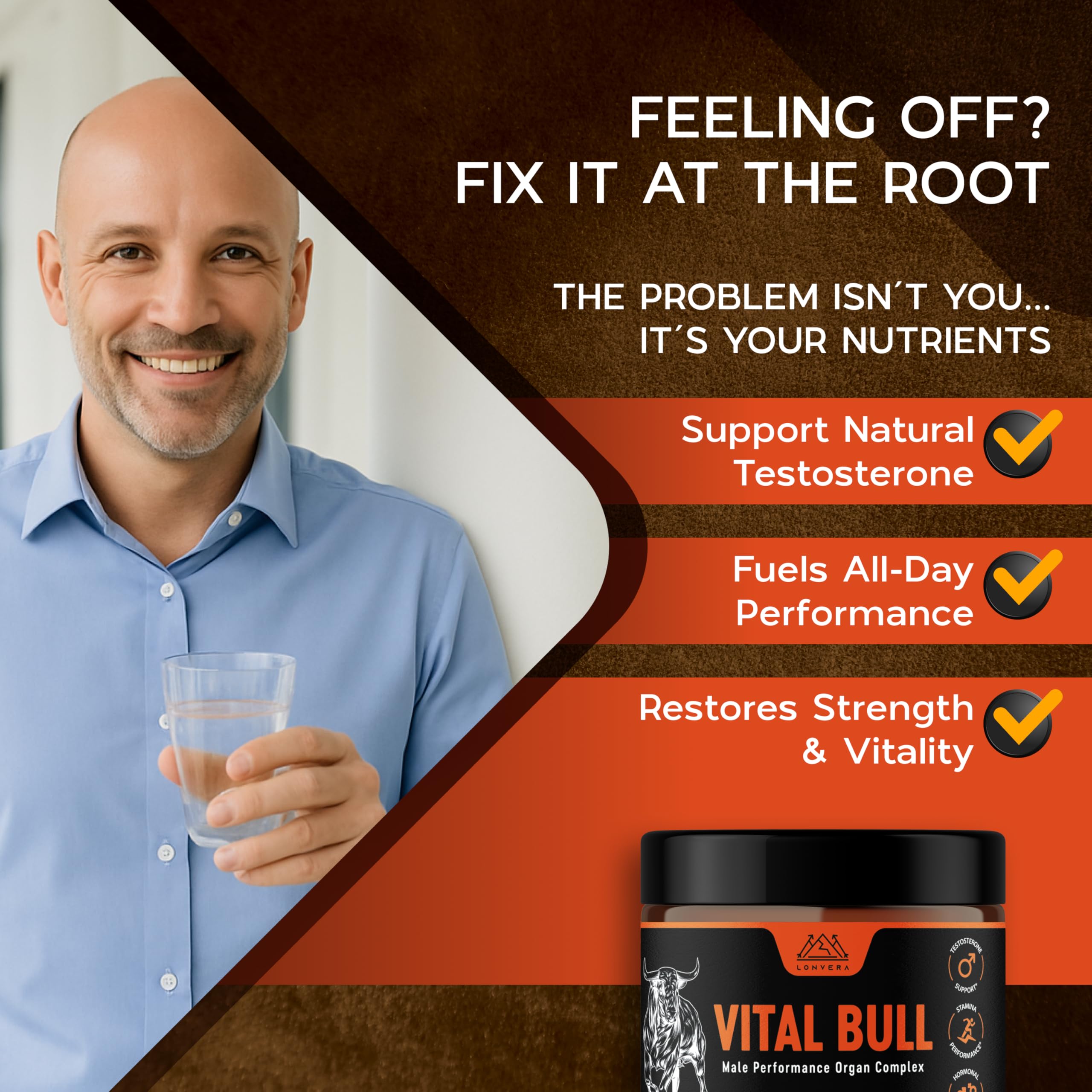 Lonvera Vital Bull no fillers or additives during processing.