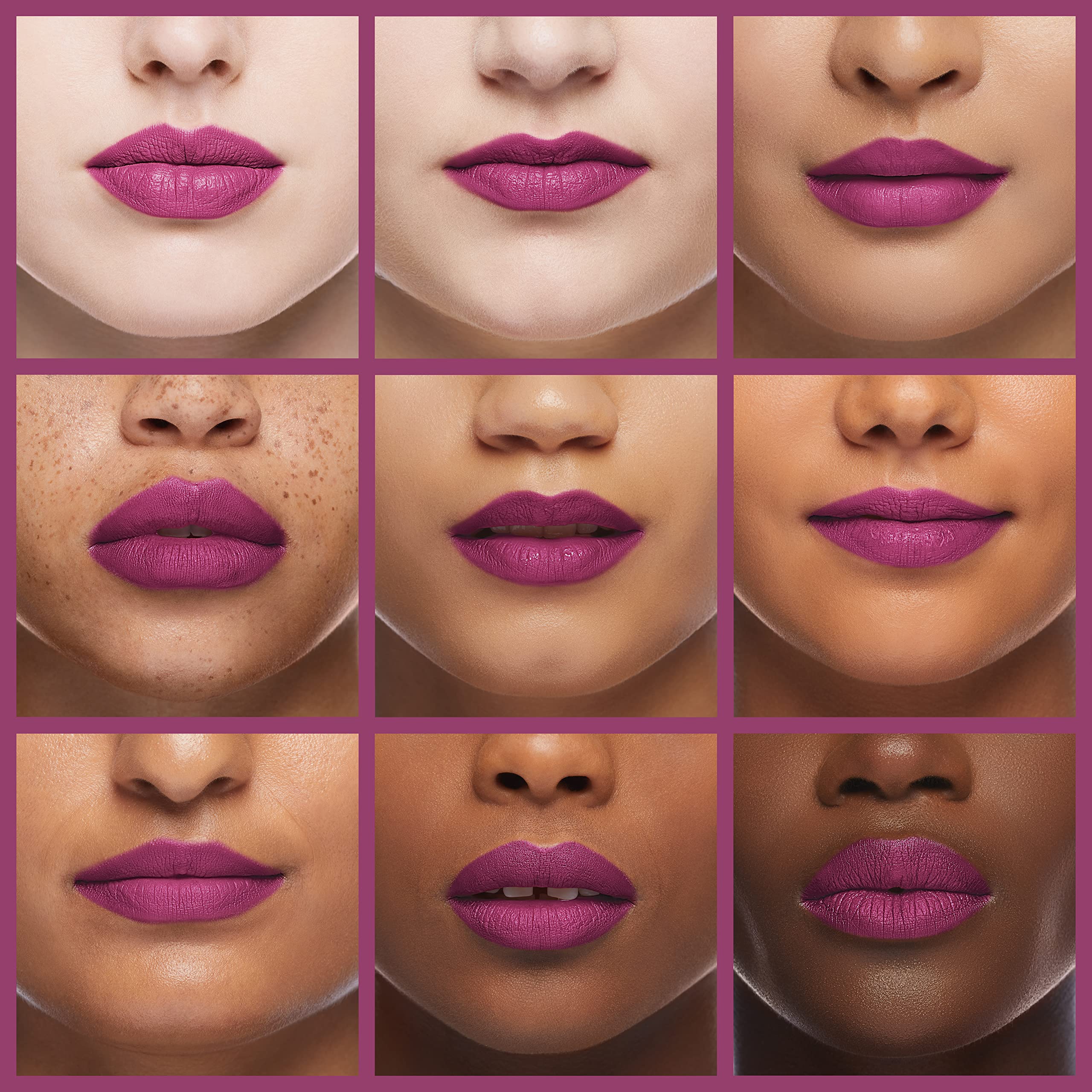 L'Oreal Paris Colour Riche Shine Gleaming Plum applying on lips in action.