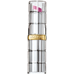 L'Oreal Paris Colour Riche Shine Gleaming Plum lipstick tube with reflective gloss.