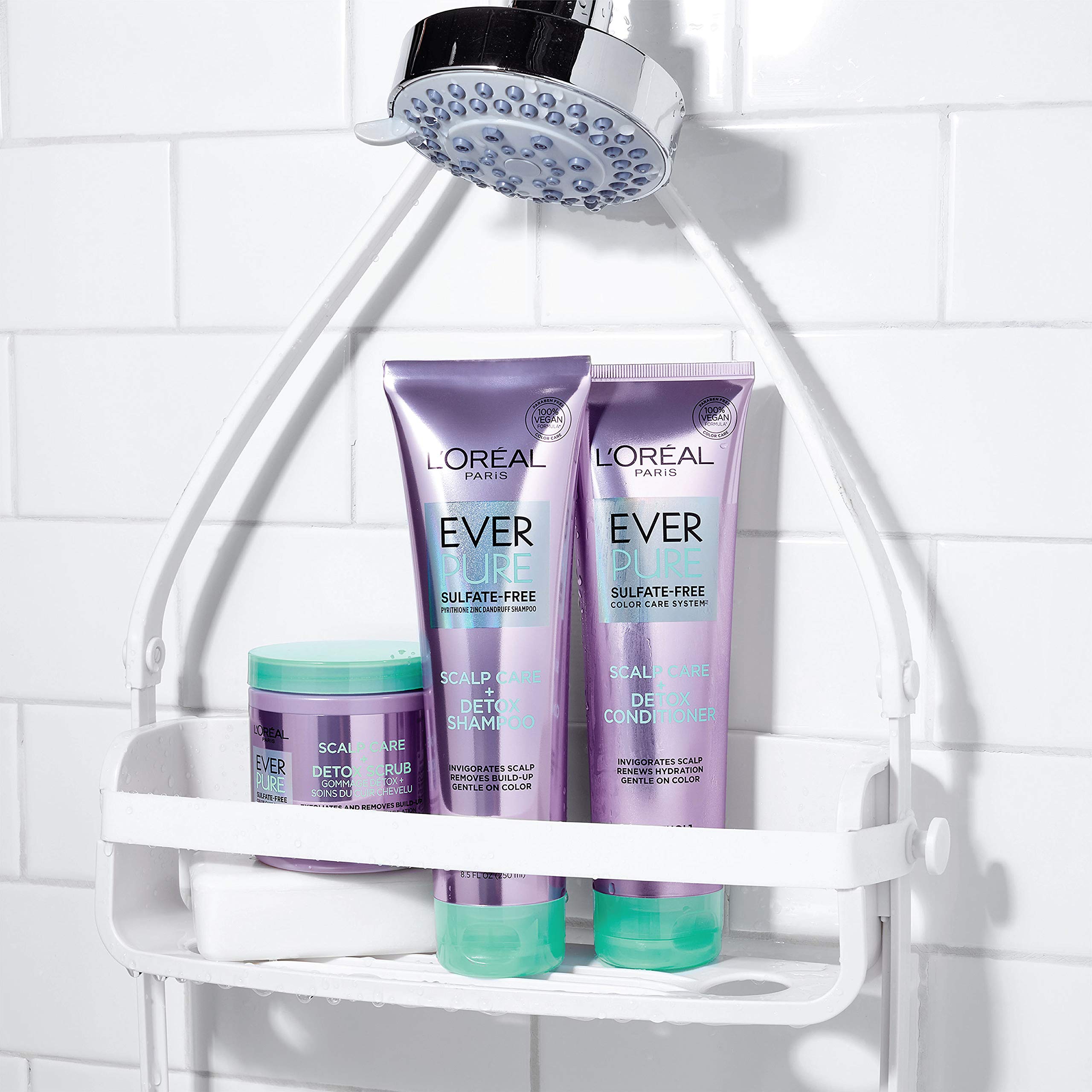 L'Oreal Paris EverPure vegan ingredients label on packaging