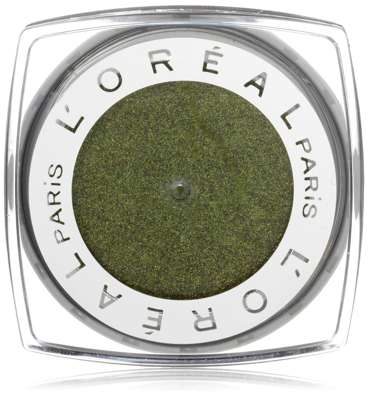 L'Oreal Paris Infallible 24HR Shadow Golden Emerald compact—vivid, long-lasting color.