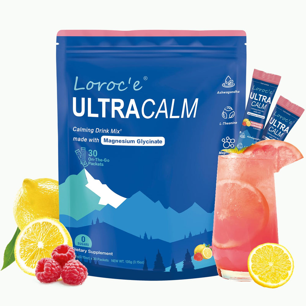 Loroc'e UltraCalm Raspberry Lemonade sachet close-up