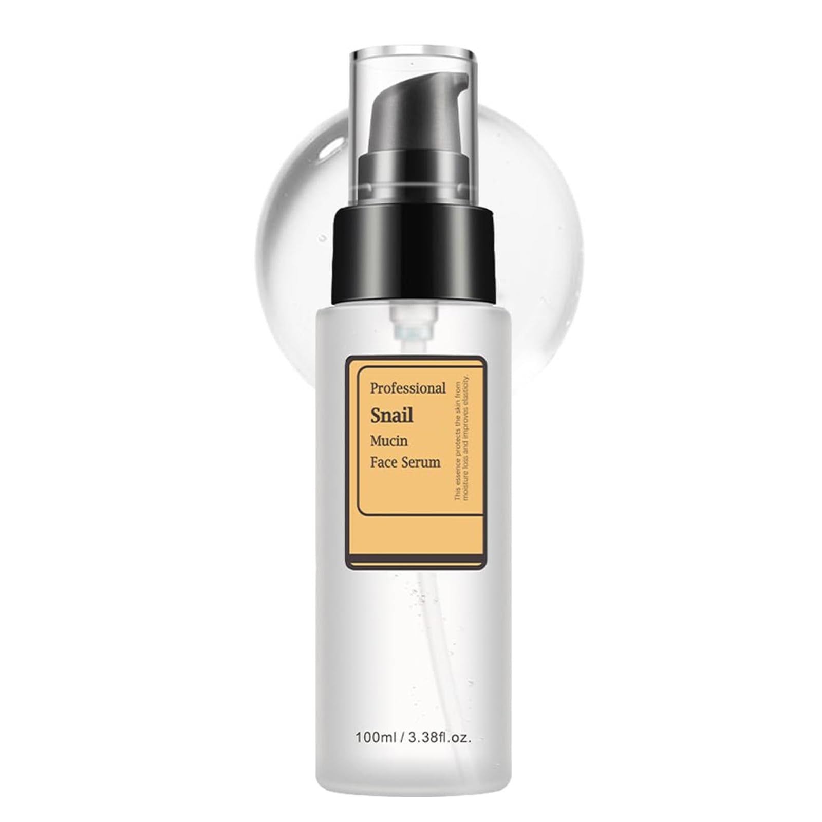 Loske Snail Mucin Serum bottle with dropper showing hydrating formula.