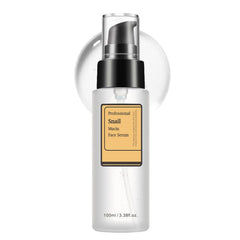 Loske Snail Mucin Serum bottle with dropper showing hydrating formula.