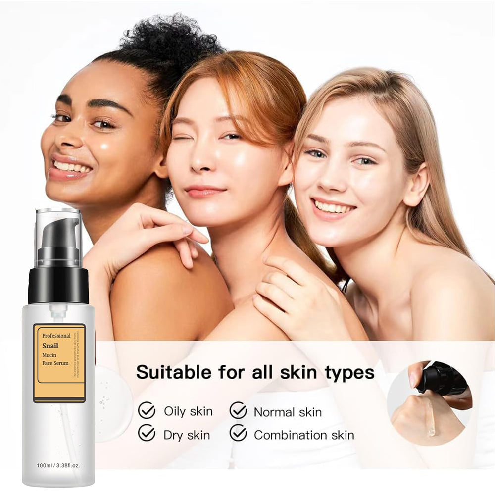 Loske Snail Mucin Serum in a compact travel box for on-the-go use.