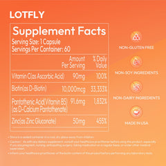 Graphic showing hair, skin and nails benefits