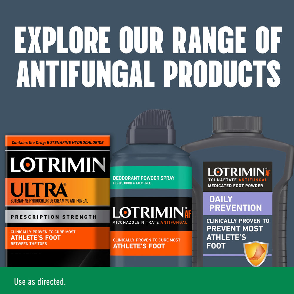 Lotrimin AF promotes quick drying to reduce moisture