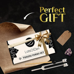LOTS OF ZEN tuning fork insert supports a compact, travel-friendly meditation setup.