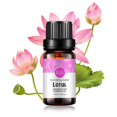 Dark glass bottle of Lotus Essential Oil 10ml