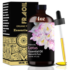 4 oz (120 ml) amber glass bottle of Lotus Essential Oil