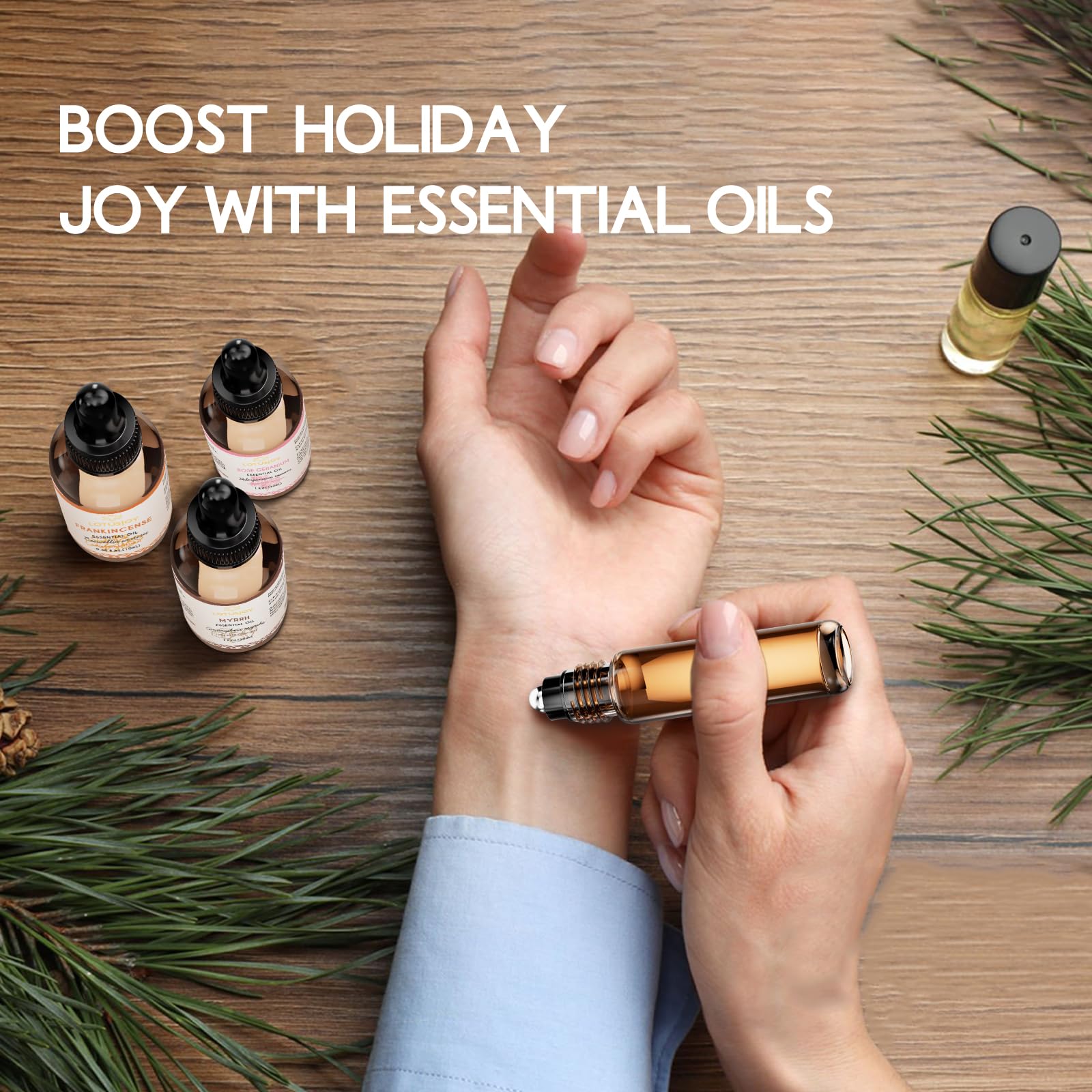 LotusJoy balsam fir essential oil dropper
