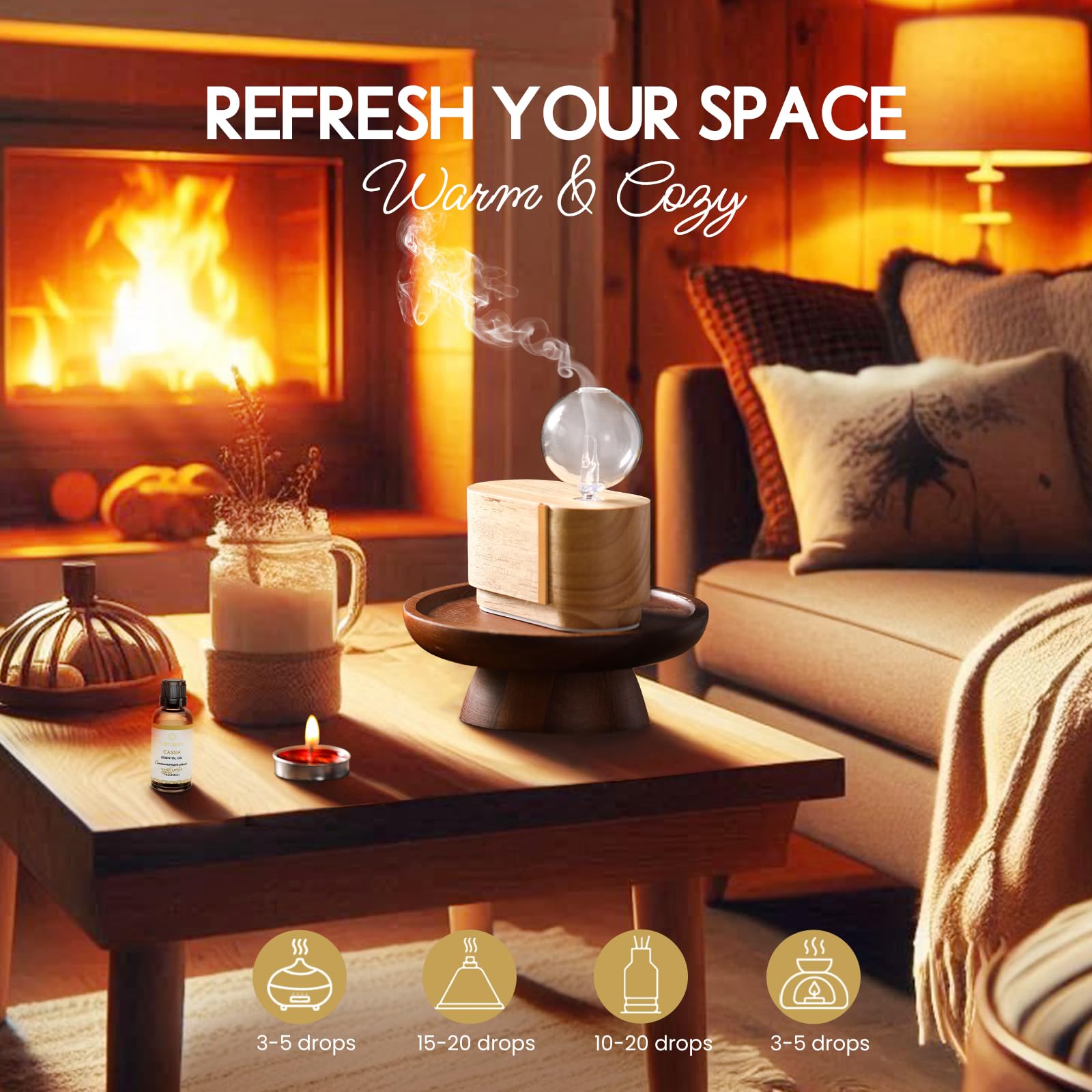 DIY room spray featuring LOTUSJOY Cassia Cinnamon Bark Essential Oil