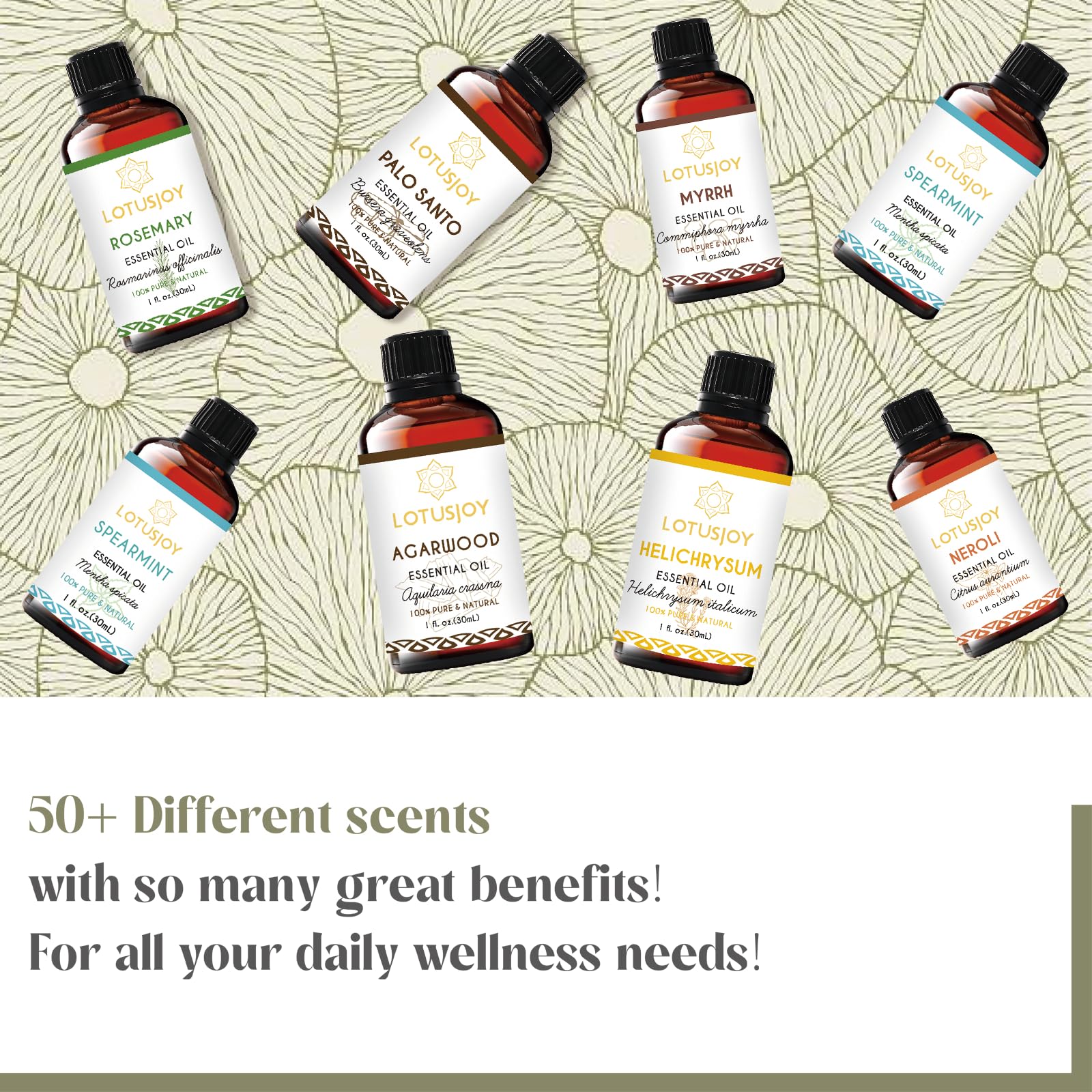 Purity testing label for LotusJoy ginger essential oil