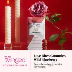Love Bites packaging and bottle display