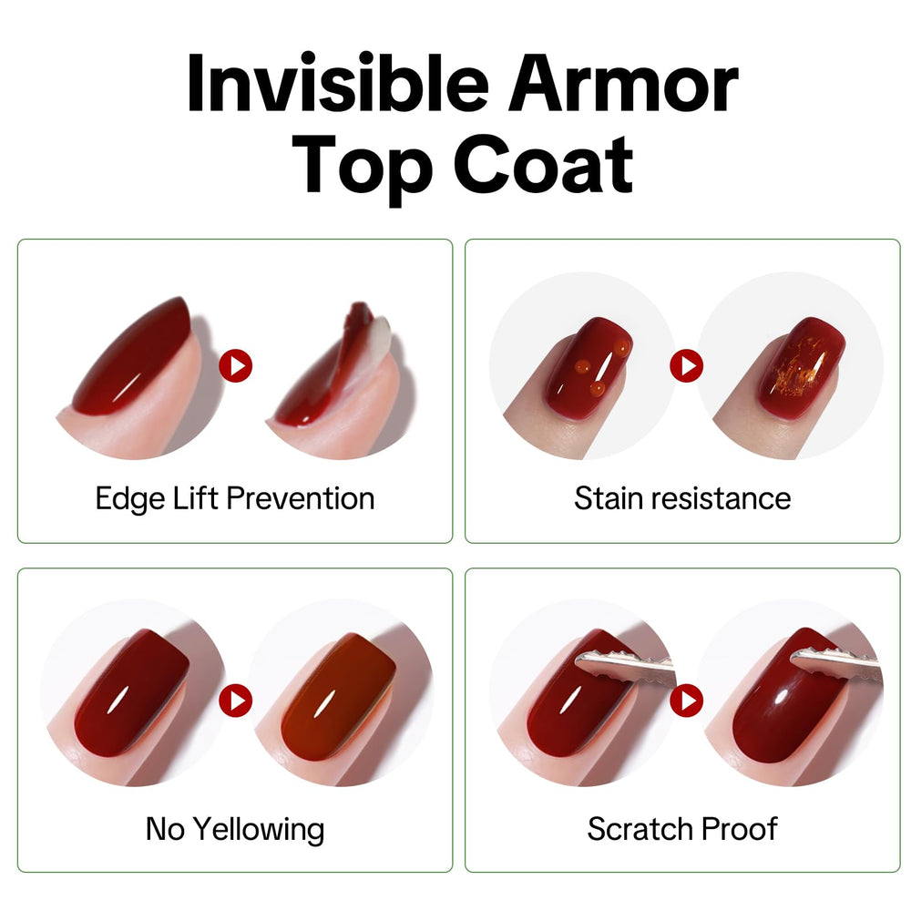 Love Easy Top Coat demonstrates long-lasting wear on nails.