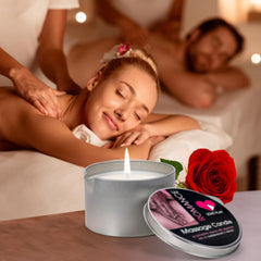 Packaging and branding of LOVE PLAY Massage Oil Candle