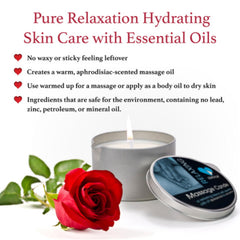 Hand applying melted massage oil on skin