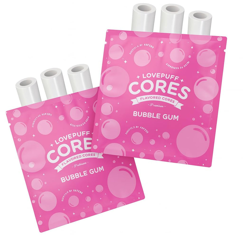 Bubble gum flavored LovePuff air core close-up